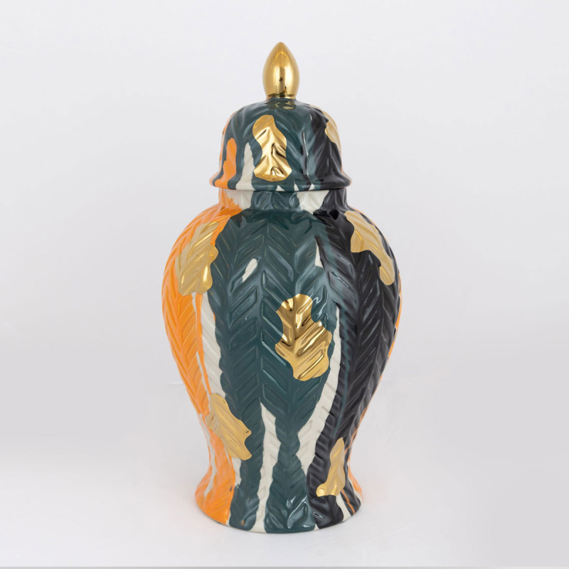 Διακοσμητικό Βάζο Με Καπάκι (Φ23x44.5) Estheti 752-20339