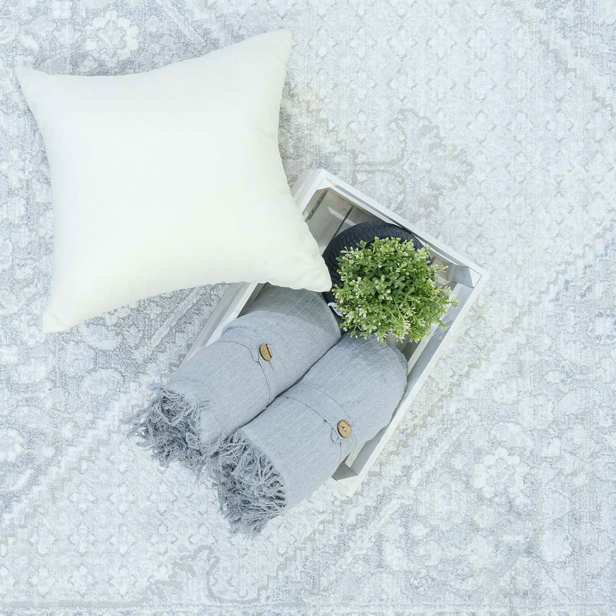 Χαλί (160X230) Ezzo Veneto D309A2A Light Grey Home Χαλιά Σαλονιού Spitishop