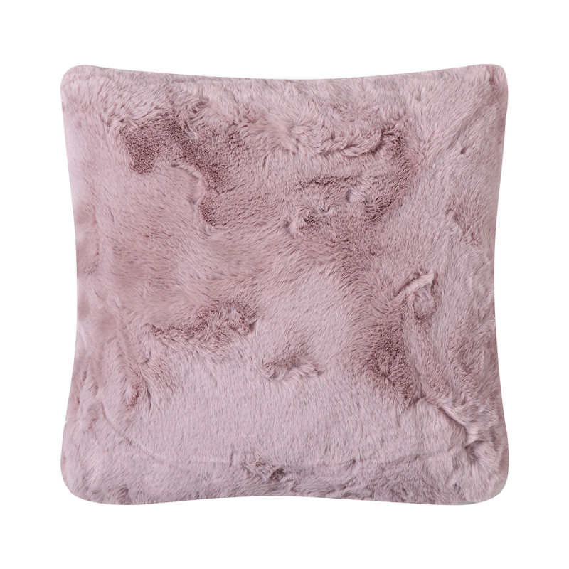 Διακοσμητικό Μαξιλάρι Γούνινο (45x45) Silk Fashion Rabbit Fur Pink/Grey