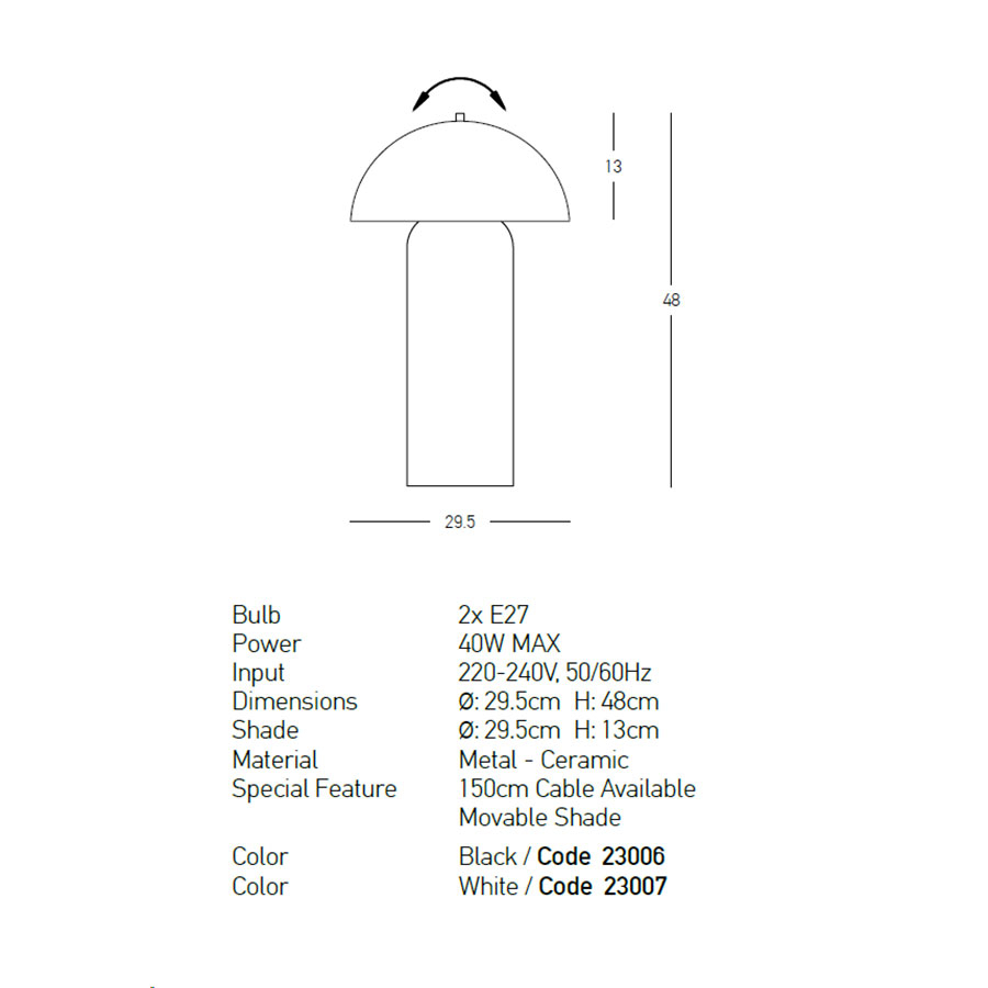 Πορτατίφ Zambelis 23006 Black Home Φωτιστικά Επιτραπέζια Spitishop