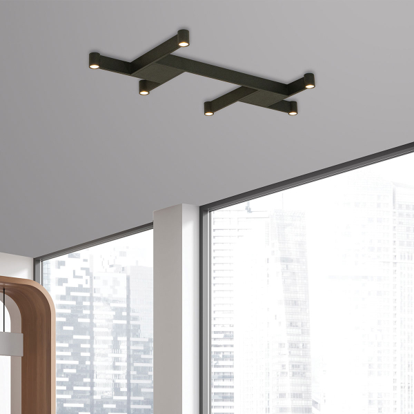 Φωτιστικό Πλαφονιέρα LED Dimmable Zambelis 23042 Black