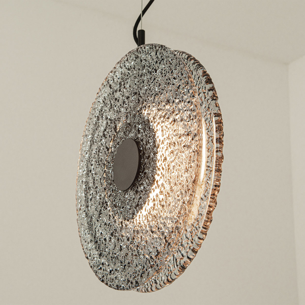 Φωτιστικό Οροφής Μονόφωτο LED Zambelis 23072 Smoked Glass