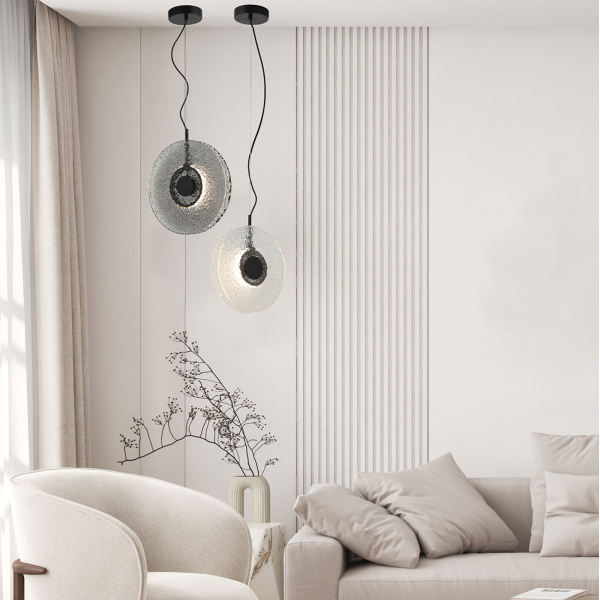 Φωτιστικό Οροφής Μονόφωτο LED Zambelis 23074 Smoked Glass