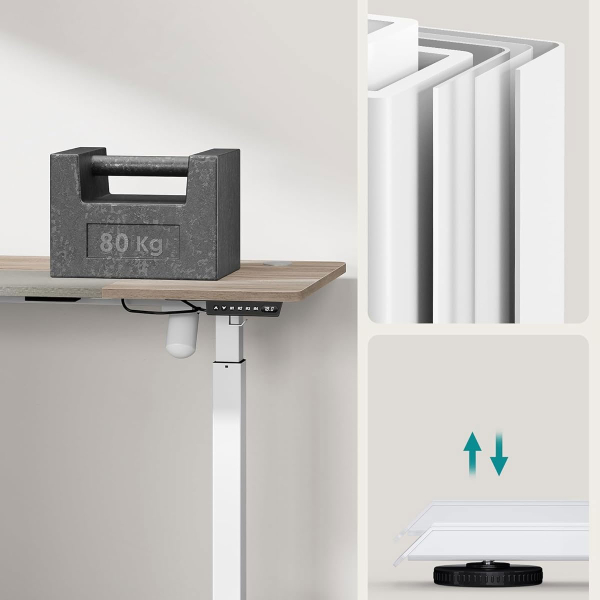 Ηλεκτρικό Γραφείο (140x60x72/120) Με Ρυθμιζόμενο Ύψος Songmics LSD016LZ01