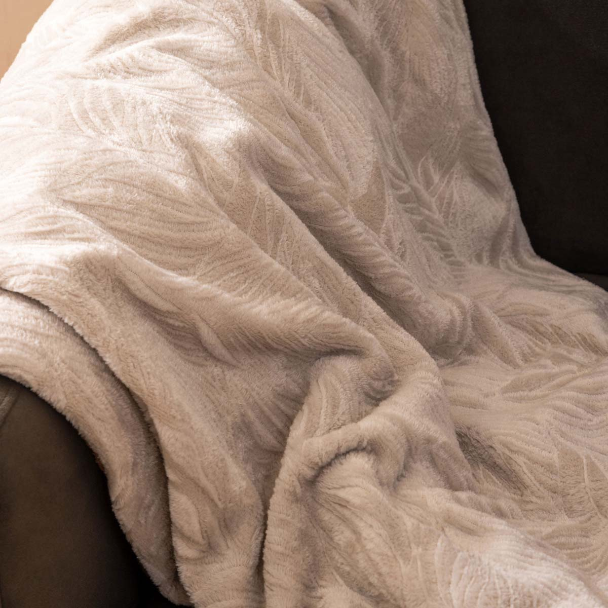 Κουβέρτα Καναπέ Fleece (120x160) A-S Automne Ivoire 204445A φωτογραφία