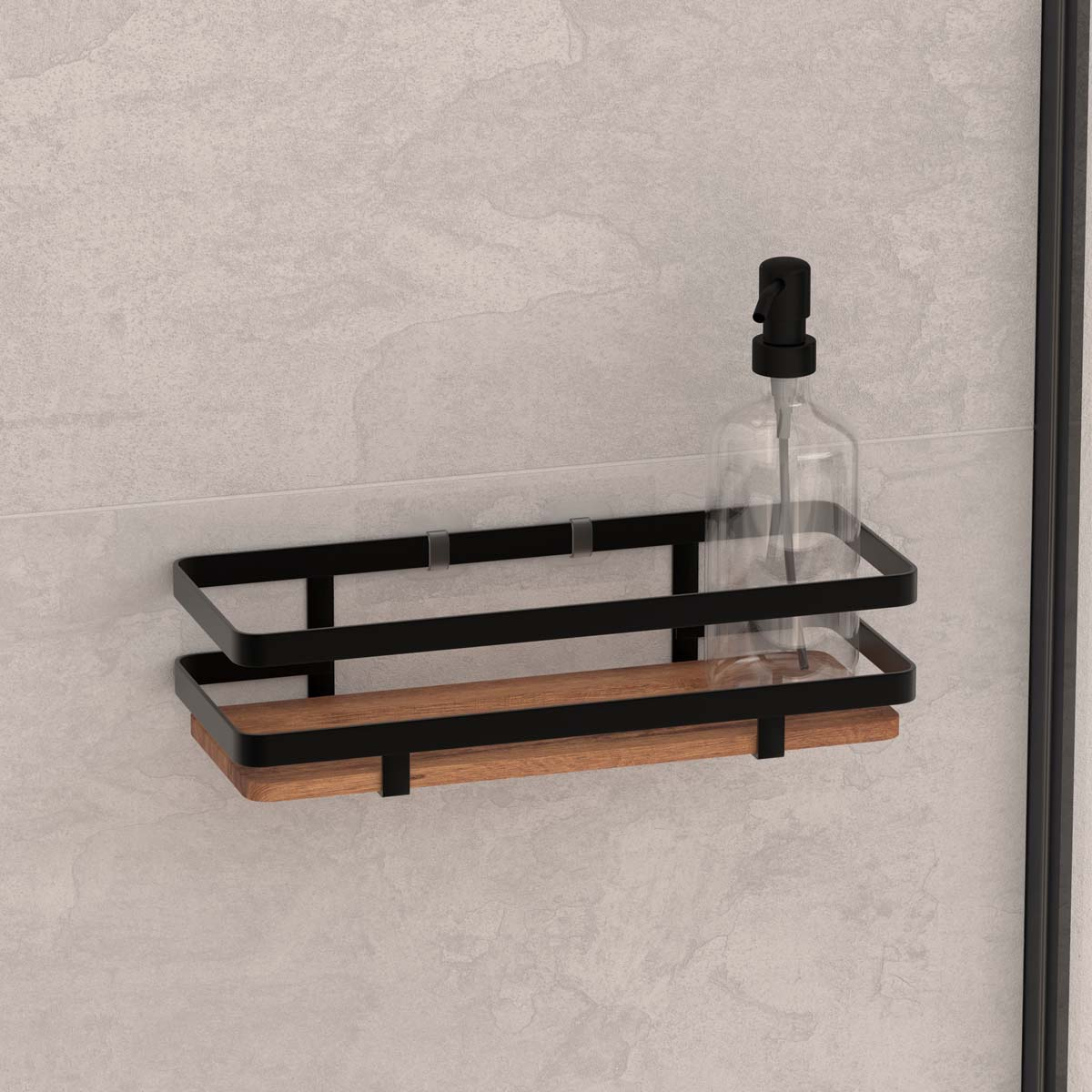 Spitishop Ραφιέρα Μπάνιου (25.5x10x8) F-V Blackacia 204903