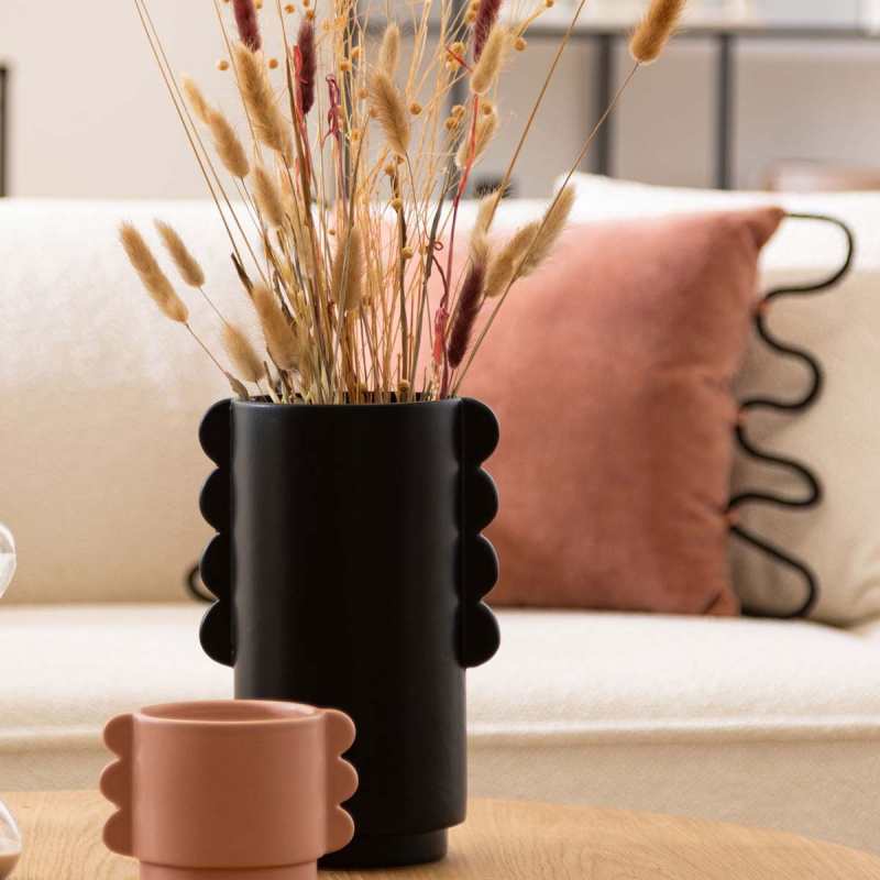 Διακοσμητικό Βάζο (16.5x13x25.5) A-S Wavy Bliss 204248 Black