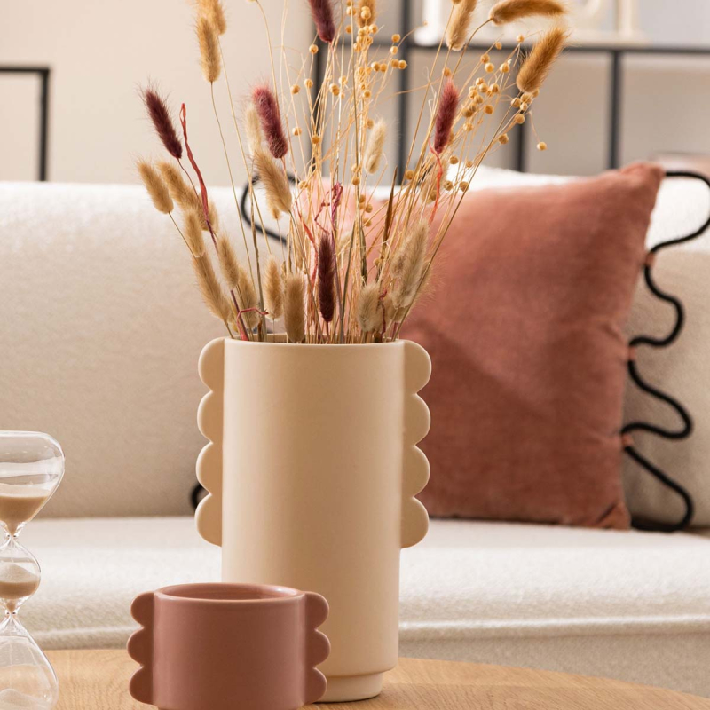 Διακοσμητικό Βάζο (16.5x13x25.5) A-S Wavy Bliss 204248 Ecru