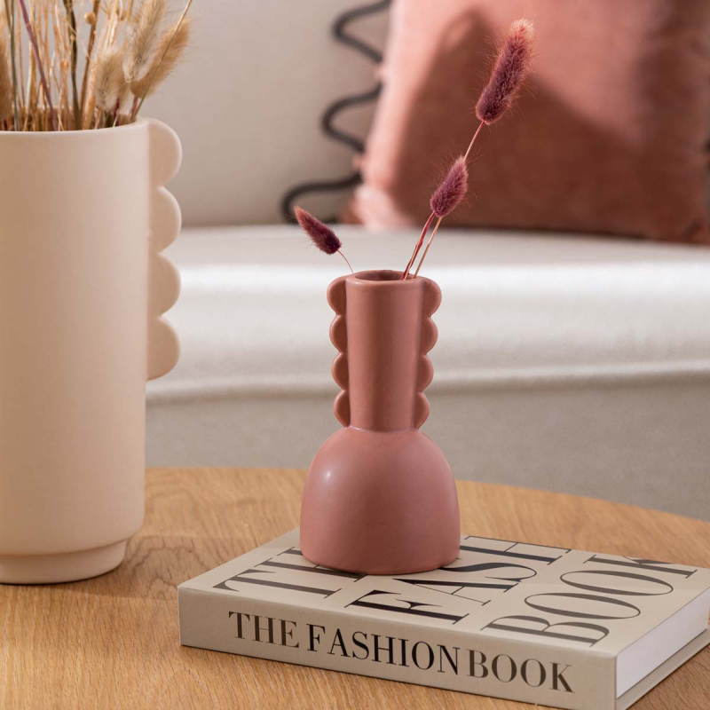 Διακοσμητικό Βάζο (Φ8.5x15.2) A-S Wavy Bliss 204249 Rose