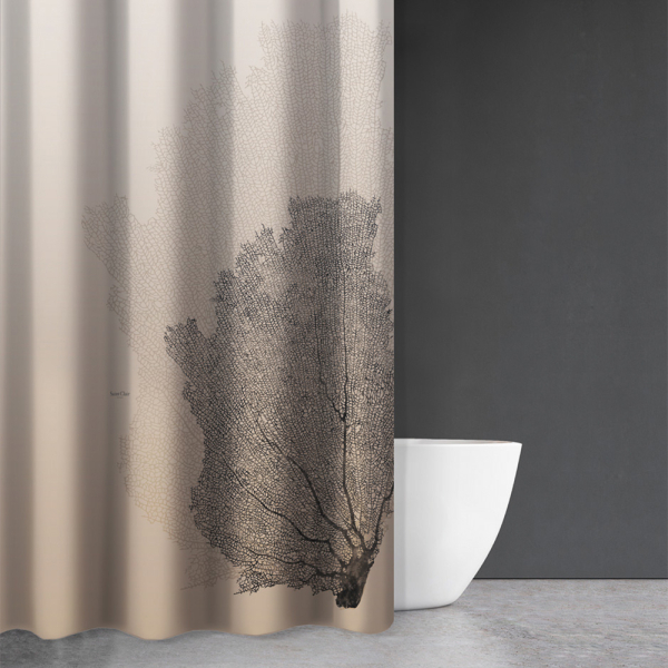 Κουρτίνα Μπάνιου (240x185) Με Κρίκους Saint Clair Des 621 Natural