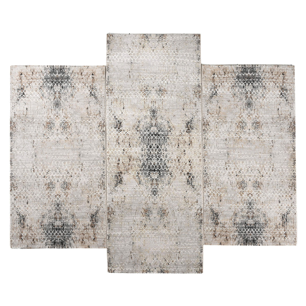 Χαλιά Κρεβατοκάμαρας (Σετ 3τμχ) Polcarpet Quadro 9876 Cream Grey