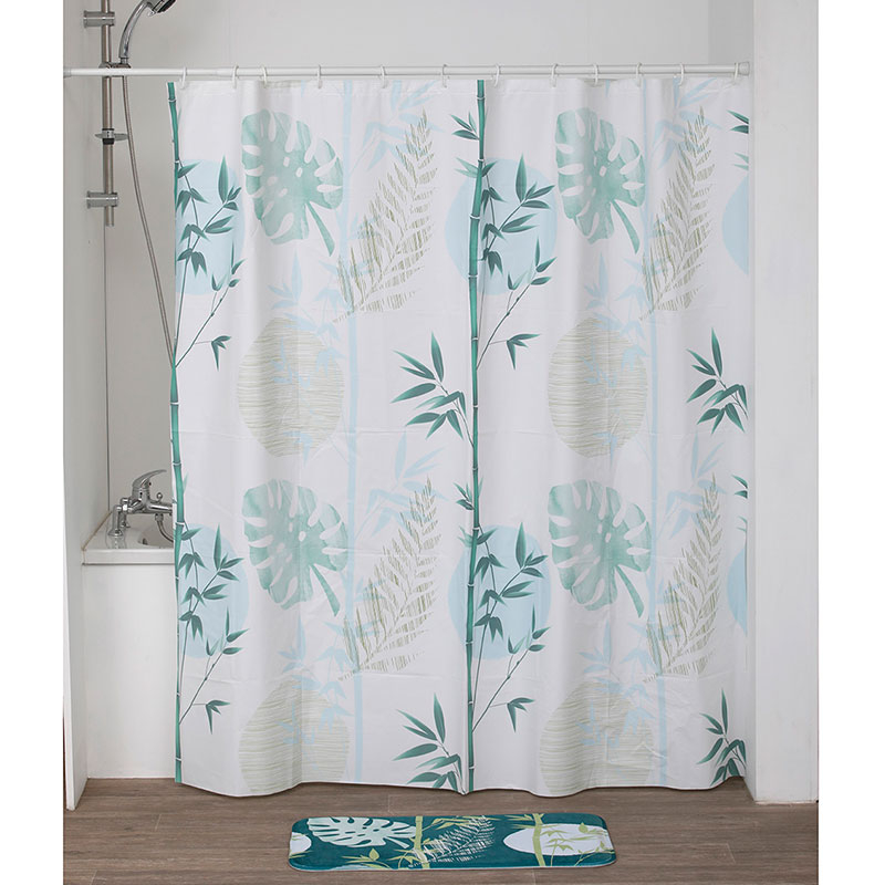 Κουρτίνα Μπάνιου Πλαστική (180x180) Με Κρίκους T-D Sagano 1100702