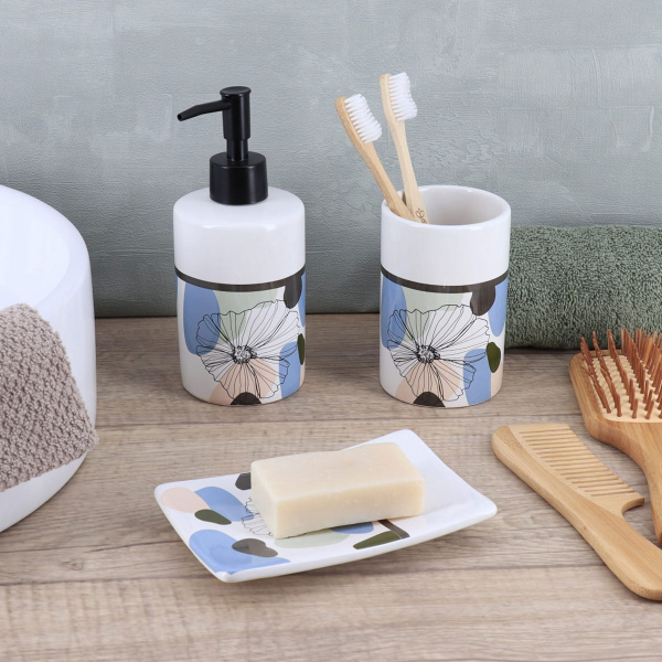 Dispenser Μπάνιου 320ml (Φ7.5x17.5) T-D Flowers 6277747