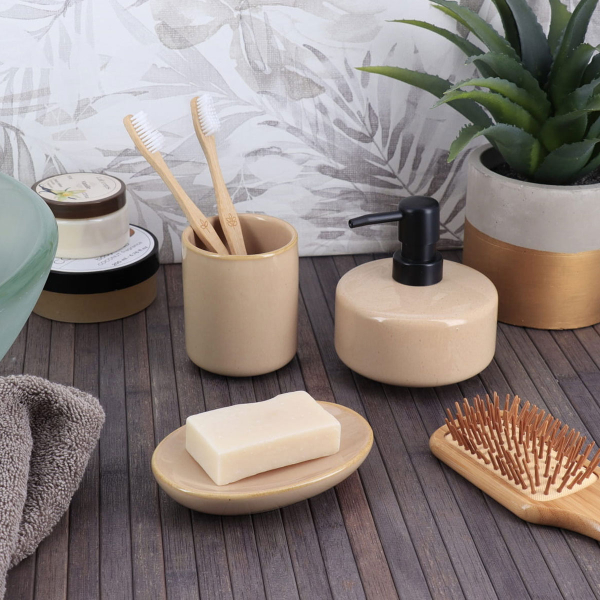 Dispenser Μπάνιου 400ml (Φ11x13.5) T-D Beige 62132169