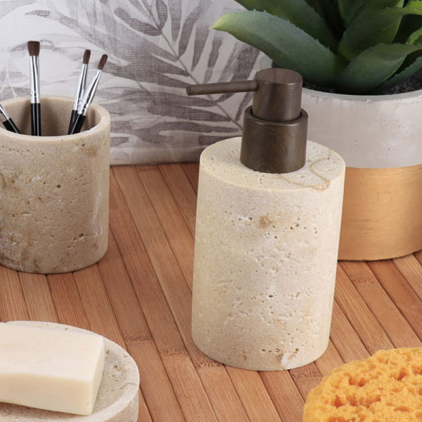 Dispenser Μπάνιου 320ml (Φ7.5x17) T-D Stone Finish Natural 62168104
