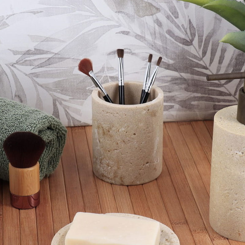 Ποτηροθήκη Μπάνιου (Φ7.5x8.9) T-D Stone Finish Natural 61168104