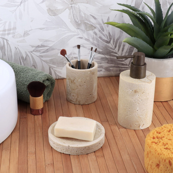 Ποτηροθήκη Μπάνιου (Φ7.5x8.9) T-D Stone Finish Natural 61168104