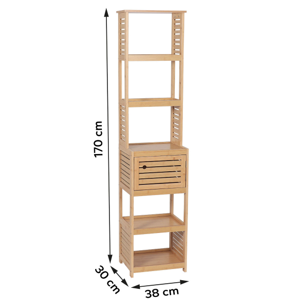 Στήλη Μπάνιου 5 Θέσεων Με Ντουλάπι (38x30x170) T-D Trinidad 9901764