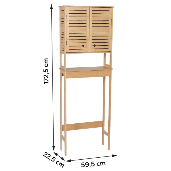 Ντουλάπι Μπάνιου Επιδαπέδιο Με Ράφι (59.5x22.5x172.5) T-D Trinidad 9904764