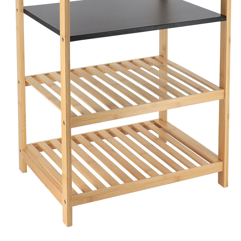 Ραφιέρα Δαπέδου 4 Θέσεων (43X33X70) T-D Black Bamboo 98226195 Home Οργάνωση & Αποθήκευση Μπάνιου Ραφιέρες Εταζέρες Spitishop