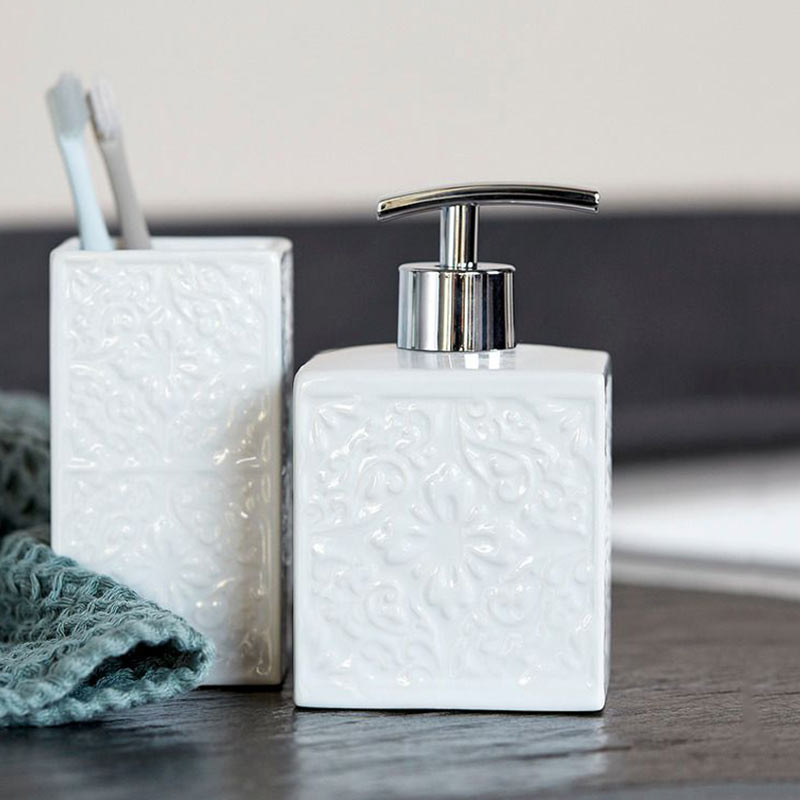 Dispenser Μπάνιου 500ml (8.5x8.5x13) Wenko Cordoba White 22650100