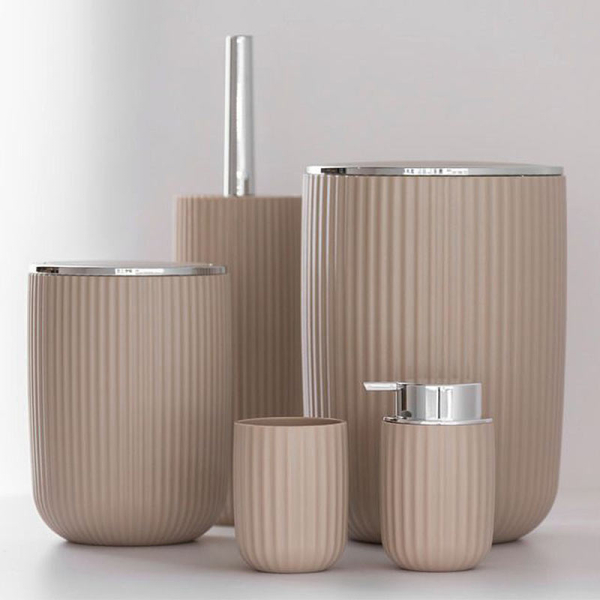 Dispenser Μπάνιου 250ml (Φ7.5x12.5) Wenko Agropoli Beige 25184100