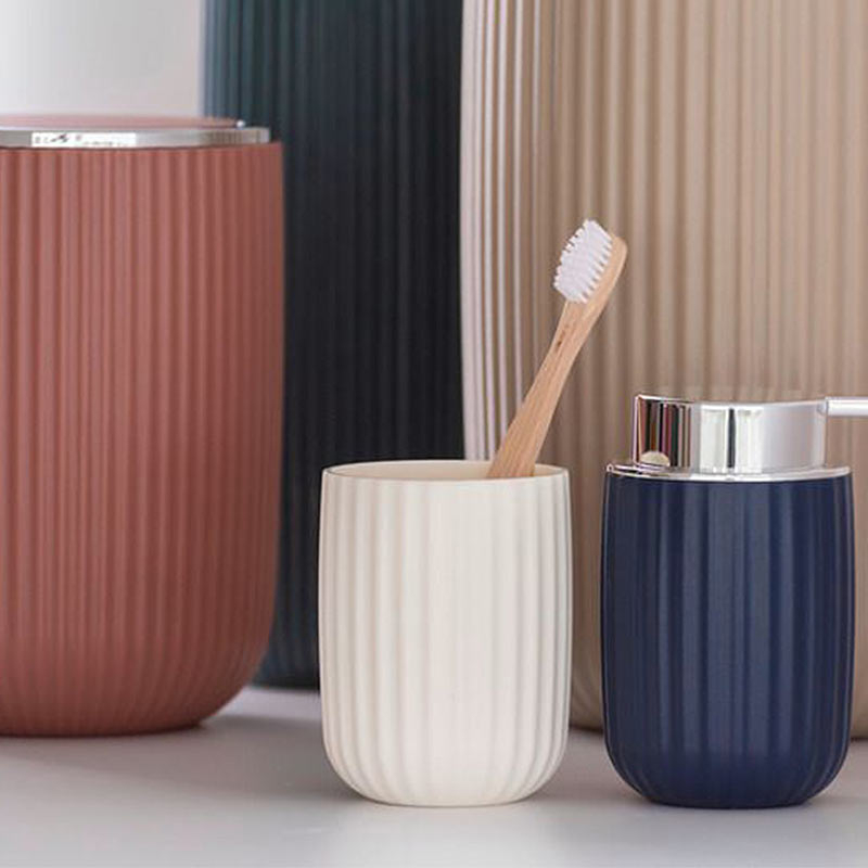 Ποτηροθήκη Μπάνιου (Φ7.5x10) Wenko Agropoli Cream White 25188100