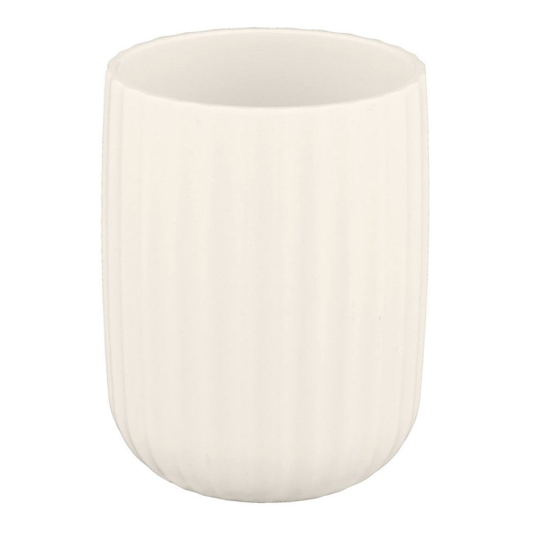 Ποτηροθήκη Μπάνιου (Φ7.5x10) Wenko Agropoli Cream White 25188100