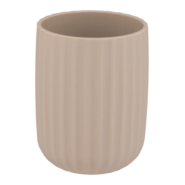 Ποτηροθήκη Μπάνιου (Φ7.5x10) Wenko Agropoli Beige 25183100