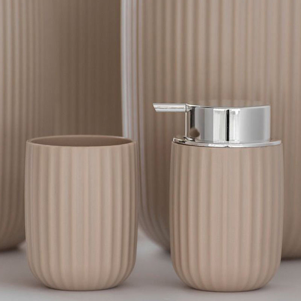 Ποτηροθήκη Μπάνιου (Φ7.5x10) Wenko Agropoli Beige 25183100