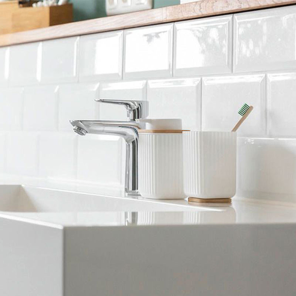 Ποτηροθήκη Μπάνιου (Φ8.5x11) Wenko Rotello White 25293100