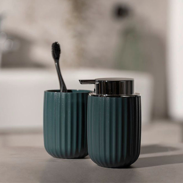 Ποτηροθήκη Μπάνιου (Φ7.5x10) Wenko Agropoli Dark Green 25163100