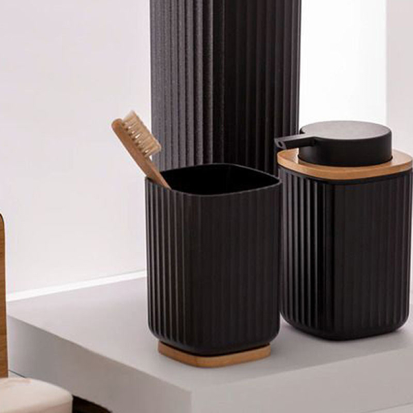 Ποτηροθήκη Μπάνιου (Φ8.5x11) Wenko Rotello Black 25297100