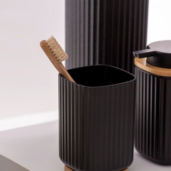 Ποτηροθήκη Μπάνιου (Φ8.5x11) Wenko Rotello Black 25297100