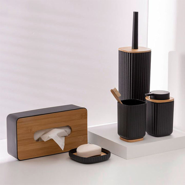 Ποτηροθήκη Μπάνιου (Φ8.5x11) Wenko Rotello Black 25297100