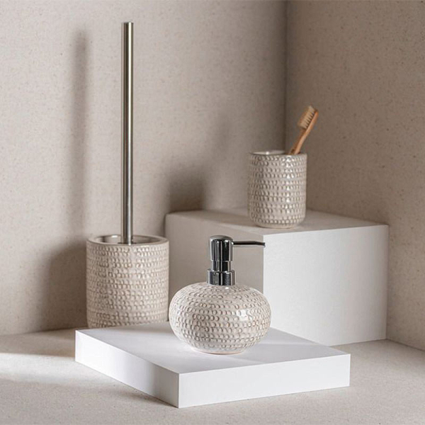 Dispenser Μπάνιου 470ml (Φ11x13) Wenko Pergole Cream 25727100