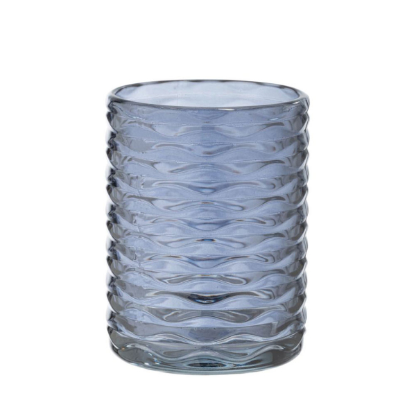 Ποτηροθήκη Μπάνιου (Φ7.5x10) Wenko Vetro Dark Blue 25717100