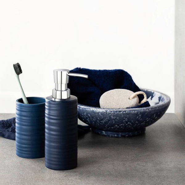 Ποτηροθήκη Μπάνιου (Φ6.5x10.5) Wenko Mila Dark Blue 25711100