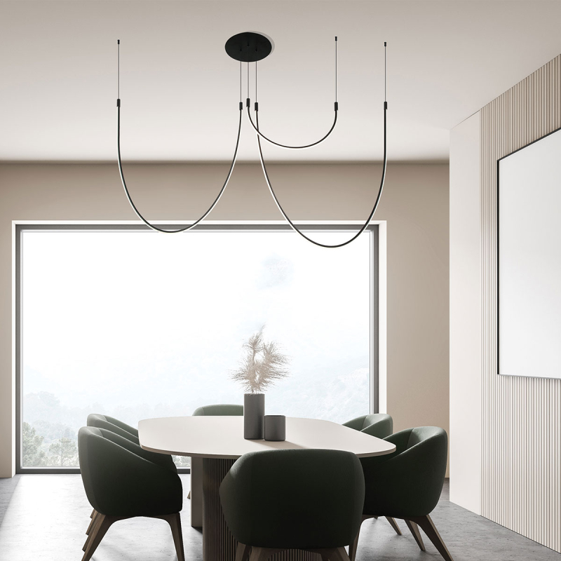 Φωτιστικό Οροφής LED Dimmable Zambelis 23051 Black Matt