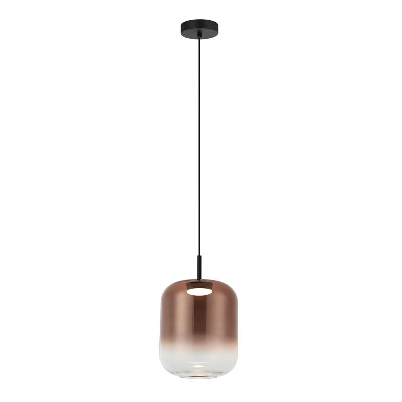 Φωτιστικό Οροφής Μονόφωτο LED Zambelis 23216 Copper Glass