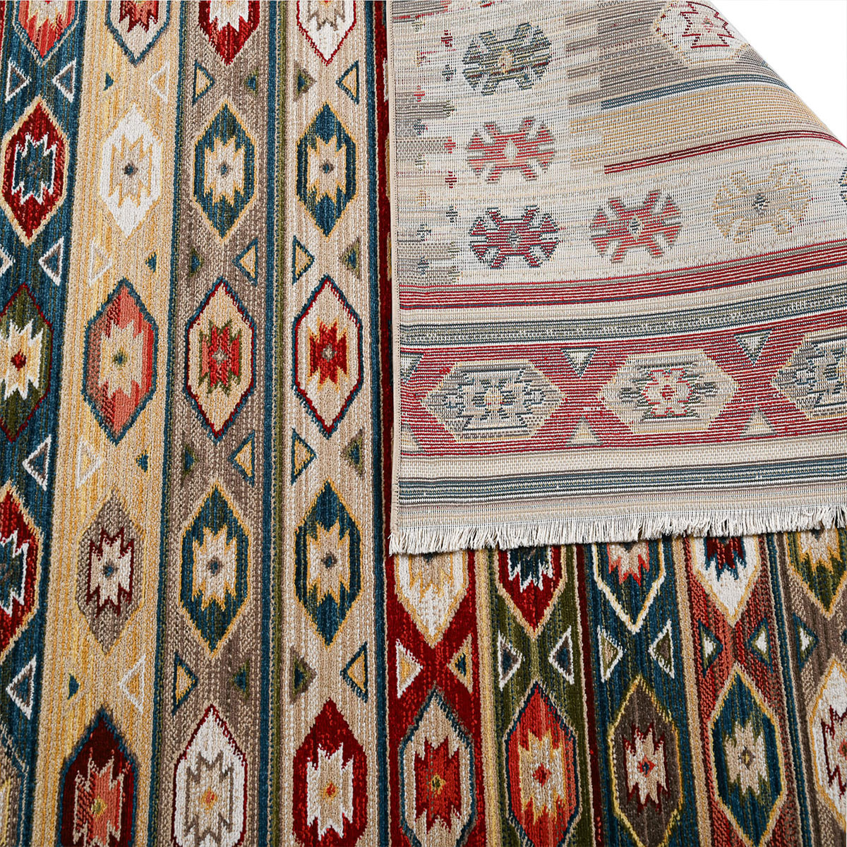 Χαλί (170X235) Polcarpet Kazak Oriental 585 Beige Home Χαλιά Σαλονιού Spitishop