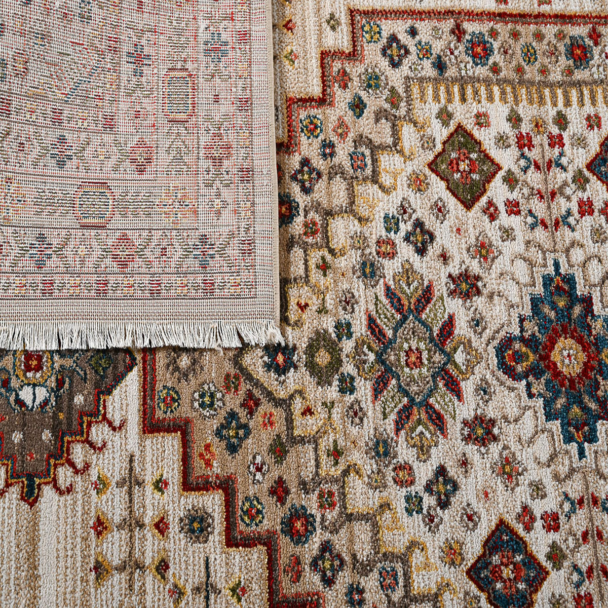 Χαλί (170X235) Polcarpet Kazak Oriental 676 Bone Beige Home Χαλιά Σαλονιού Spitishop