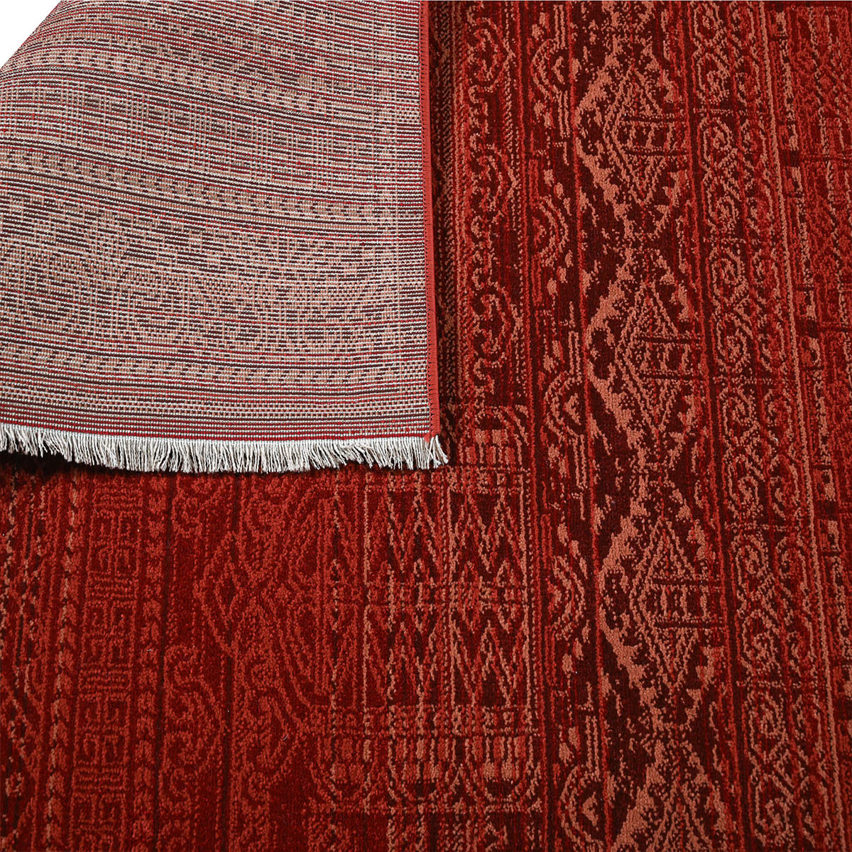 Χαλί (170X235) Polcarpet Kazak Oriental 727 Bordo Rose Home Χαλιά Σαλονιού Spitishop