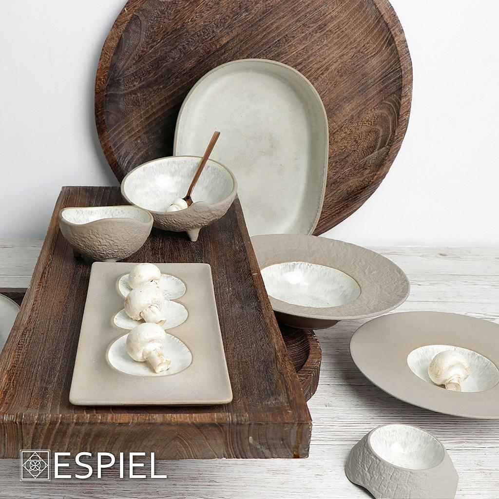 Πιατέλα Σερβιρίσματος Ορθογώνια (31 8X15 8) Espiel Spirit Beige Nic706K2 Home Διακόσμηση Δίσκοι - Πιατέλες Μπωλ Spitishop