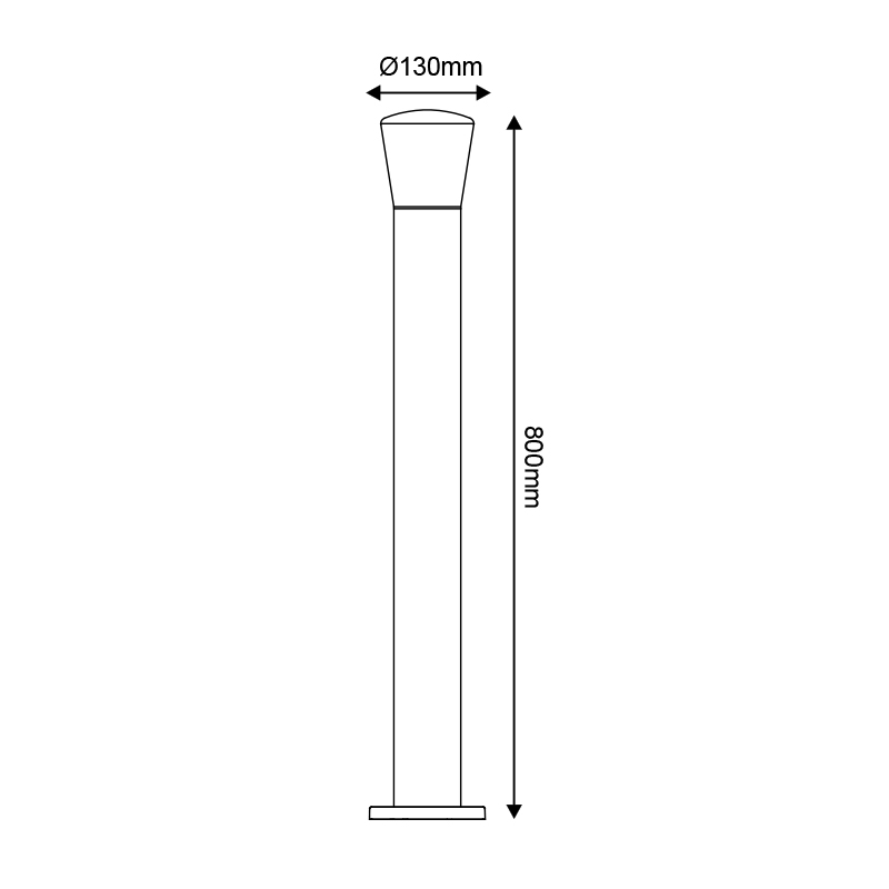 Φωτιστικό Κολώνα Εξωτερικού Χώρου Aca Cyclea Lg5951G-800 D Grey Home Φωτιστικά - Κήπου Spitishop