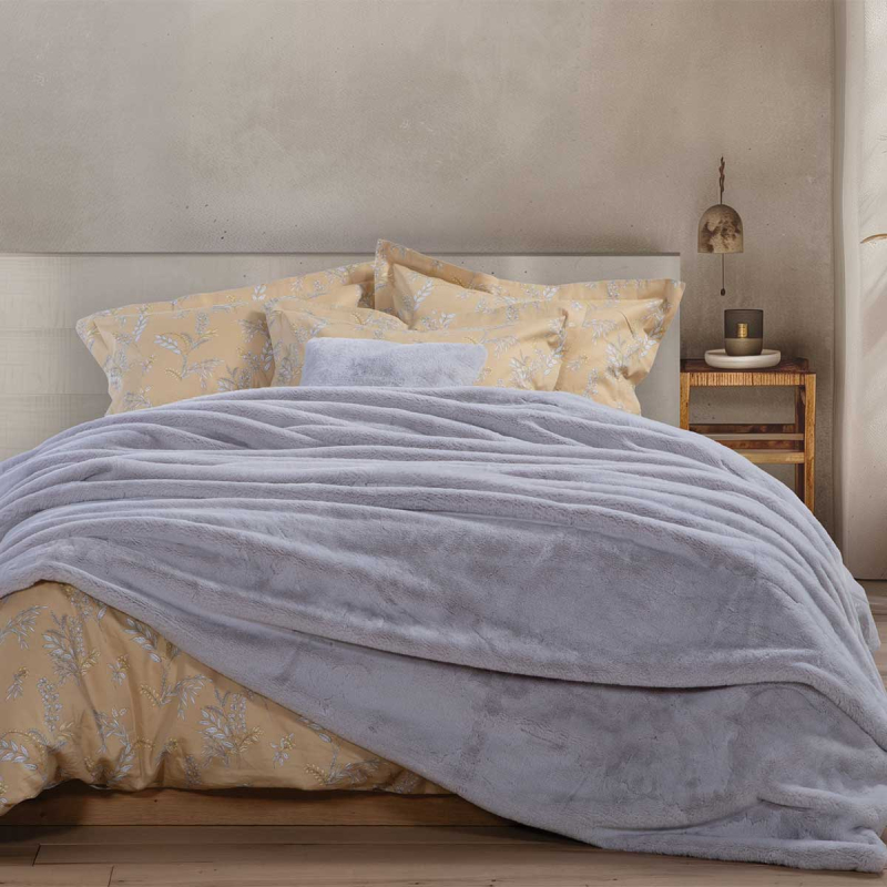 Κουβέρτα Γούνινη Υπέρδιπλη (220x240) Nef-Nef Homeware Warmer Silver