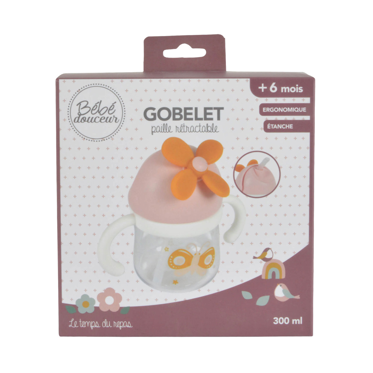 Ποτήρι Εκπαιδευτικό 240Ml με Καλαμάκι L-C Fantasy Garden 6Rep309 Home Παιδικά Είδη Φαγητού & Αξεσουάρ Σερβιρίσματος Spitishop