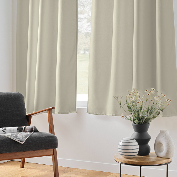 Θερμομονωτική Κουρτίνα Παραθύρου (135x180) Με Τρουκς L-C Micropolar Linen 1612385