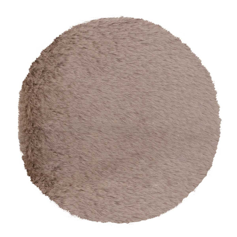 Στρογγυλό Χαλί Γούνινο (Φ160) Βιοκαρπέτ Krolik R11 D.Beige