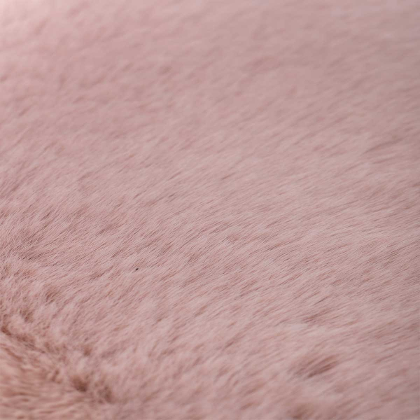 Στρογγυλό Χαλί Γούνινο (Φ160) Βιοκαρπέτ Krolik R07 Pink